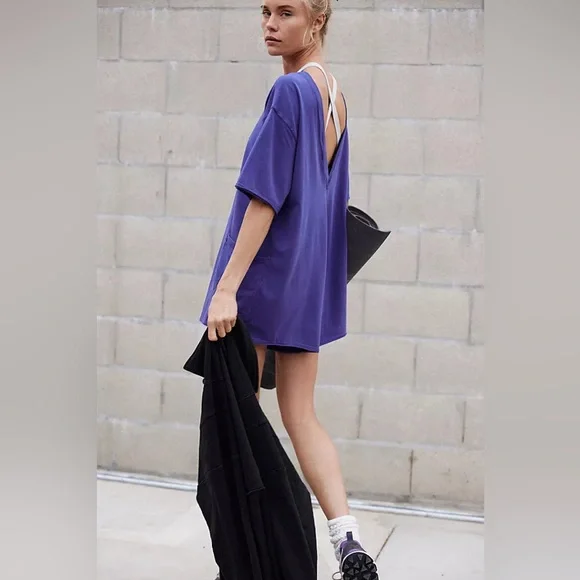 Free People Movement Hot Shot Tee Romper Purple Size Small - Picture 3 of 13